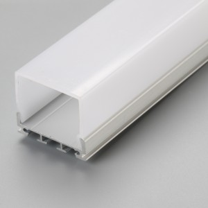 Profilé LED en aluminium avec embouts de protection en PC et clips de fixation pour bande LED