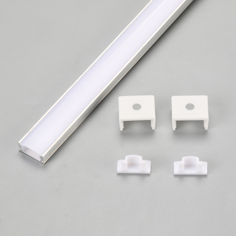 Profilé lumineux à DEL en aluminium, couleur argent, longueur 2m