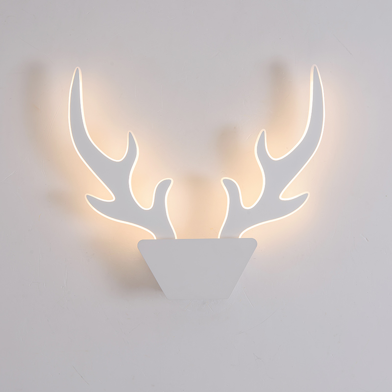 Applique murale à LED Zhongshan Art Deer Design avec contrôle intelligent pour chambre à coucher